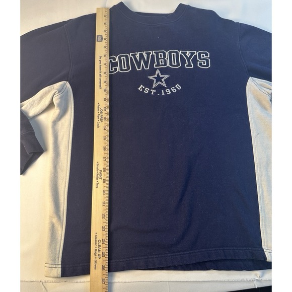 Dallas Cowboys Mens Sweatshirt Size Medium Blue Long Sleeve NFL Crew Neck VTG - Picture 3 of 7